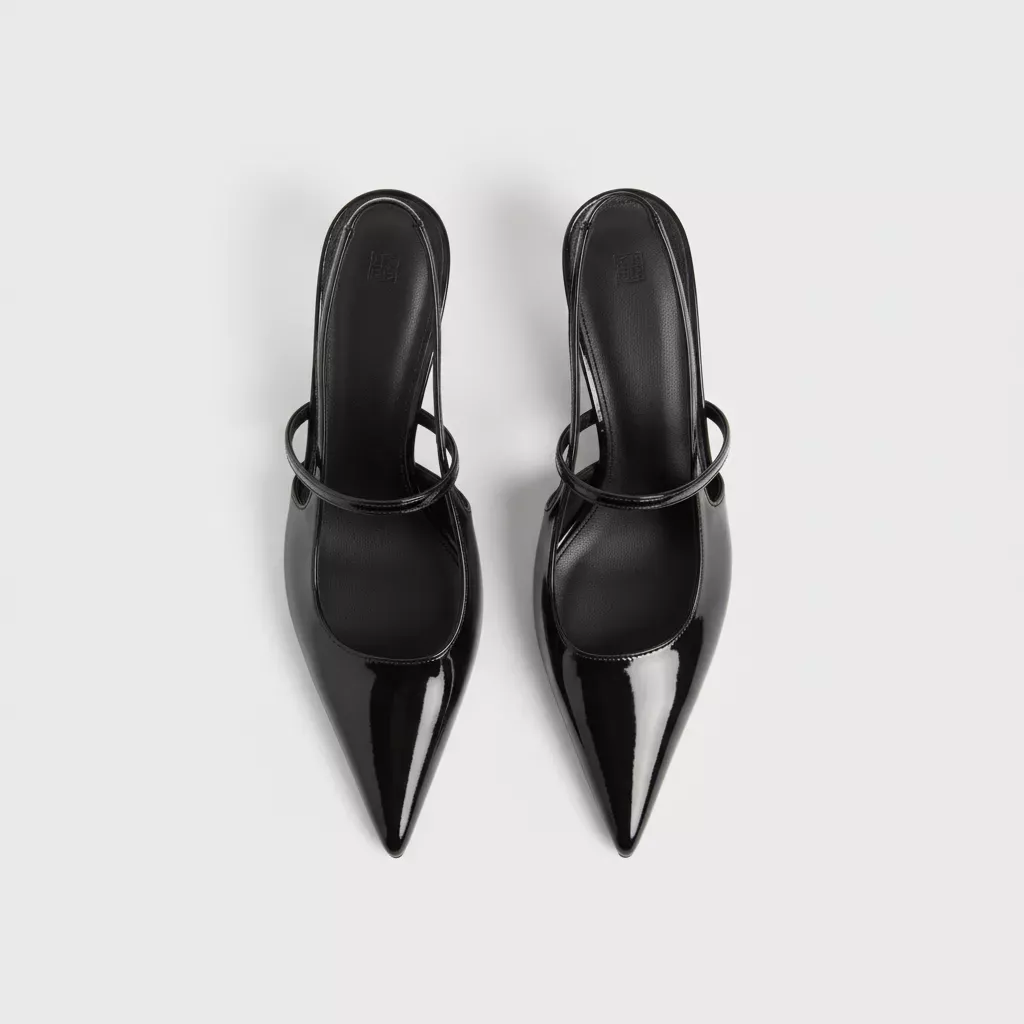 Black Pointed Mules d