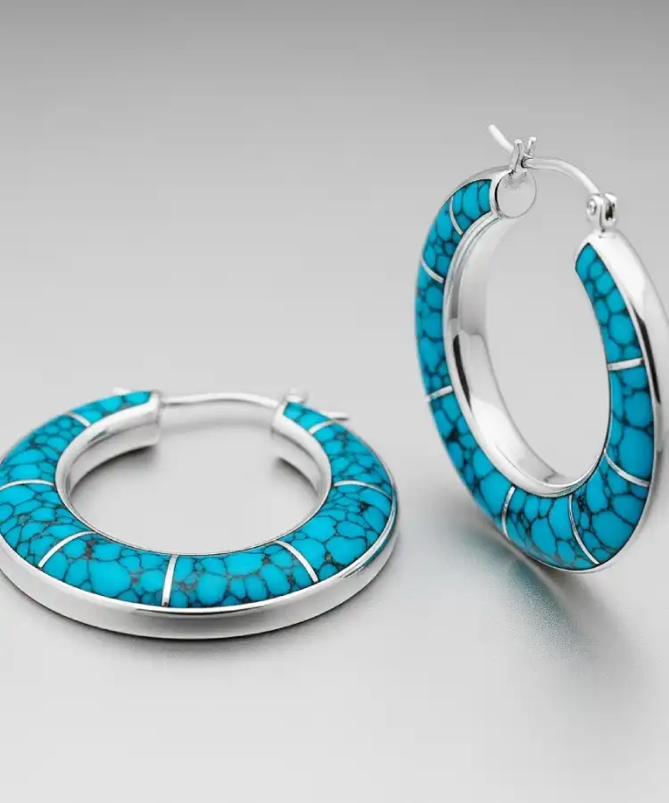 Turquoise Hoop Earrings